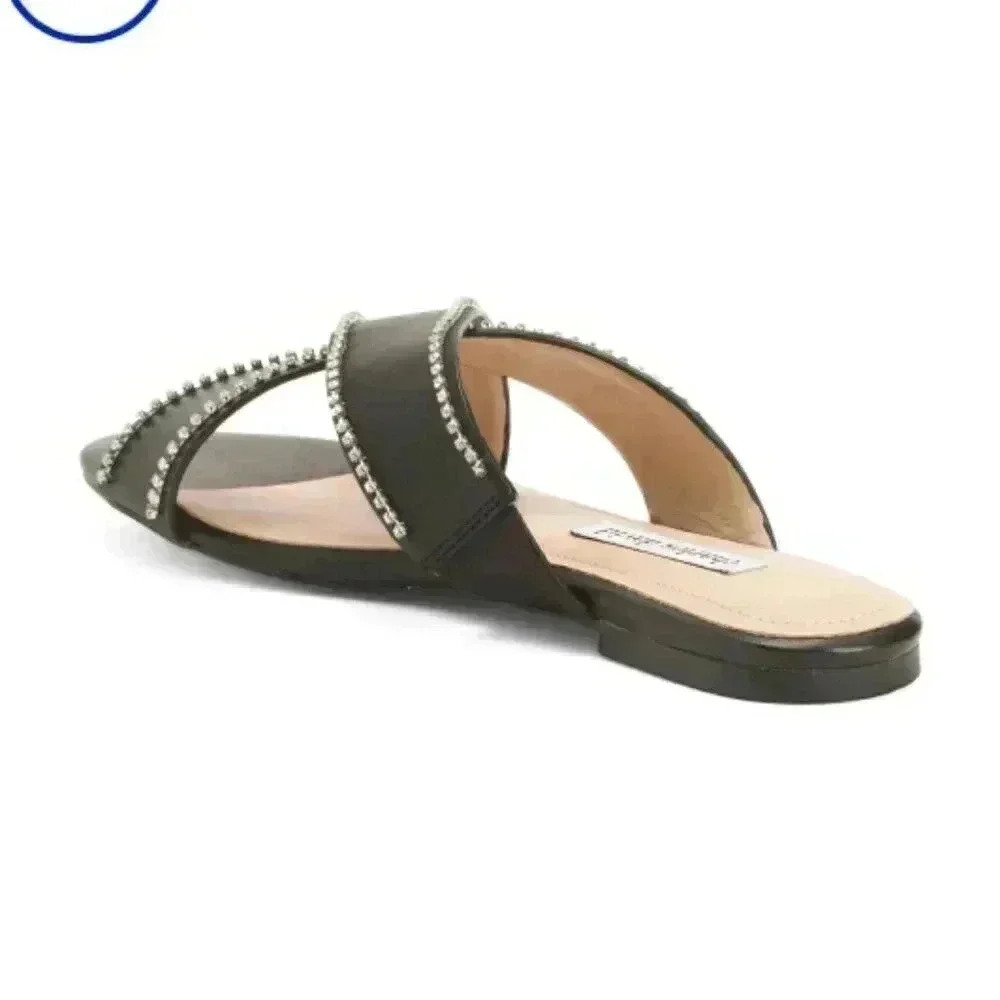 Leather Jewels Slides